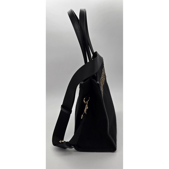 Versace Fragrances Canvas Bag Black Gold Travel Purse Handbag Shoulder Tote - Picture 2 of 10